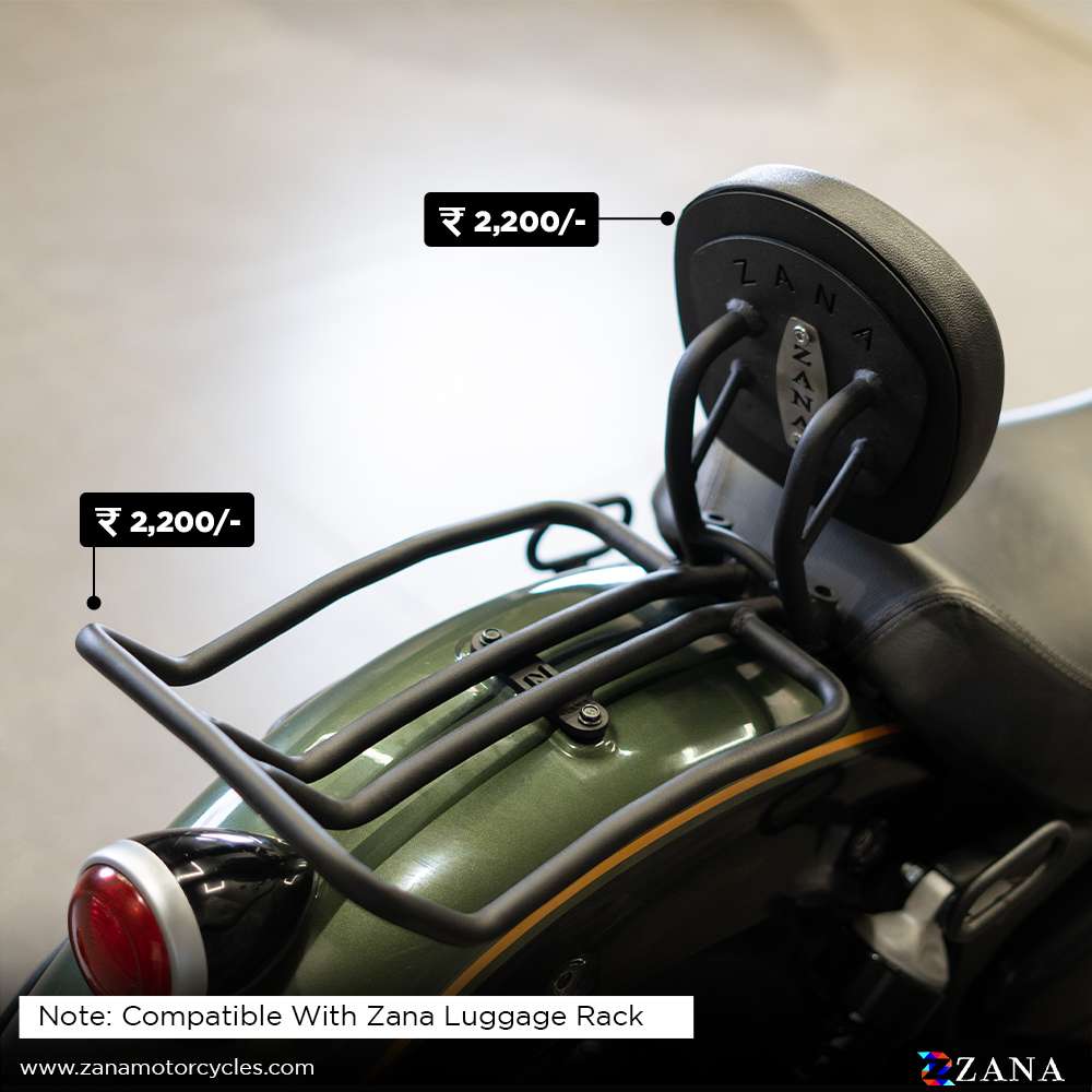 ZANA Rider Backrest Compatible with luggage rack for Super meteor 650 ZI-8296 - Image 5