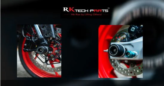 Rk Tech Combo Kit 1 – Aprilia Rs457 Fork Protectors & Axle Riders