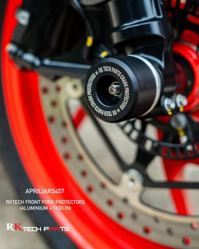 Rk Tech Combo Kit 1 – Aprilia Rs457 Fork Protectors & Axle Riders - Image 2