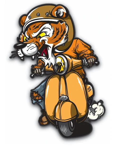 Roaring Ride Sticker- Wander Looms