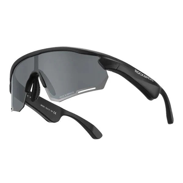 ROCKBROS Bluetooth Polarized Sunglasses Music Speaker Glasses Outdoor Sport (14130002001)-Black