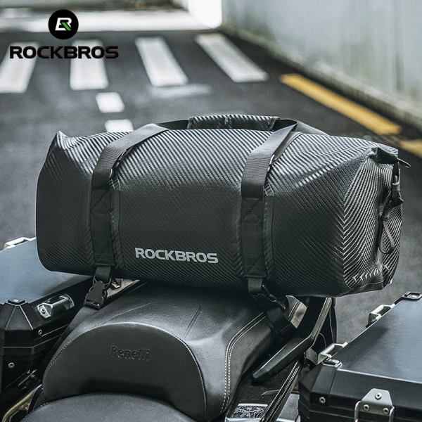ROCKBROS Motorcycle Rear Tail Bag Saddle Bag Luggage Storage Pannier Waterproof 30L (30140071001)-Black - Image 12