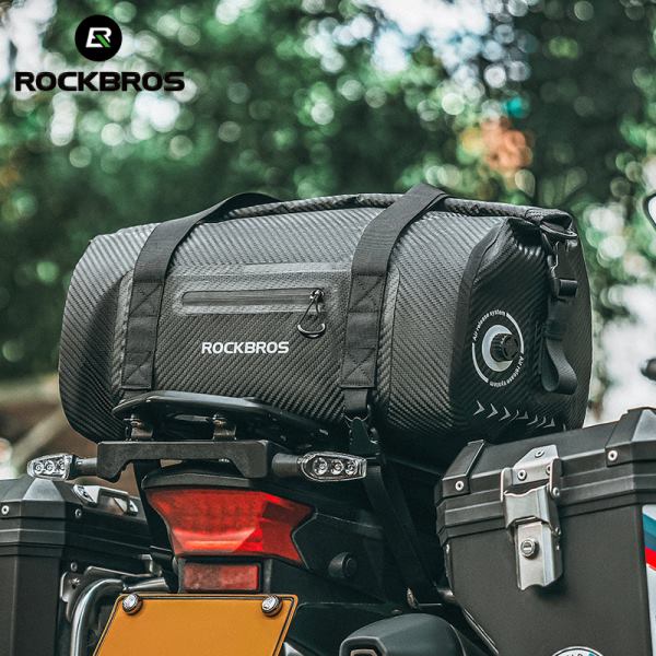 ROCKBROS Motorcycle Rear Tail Bag Saddle Bag Luggage Storage Pannier Waterproof 40L (30140072001)-Black - Image 15