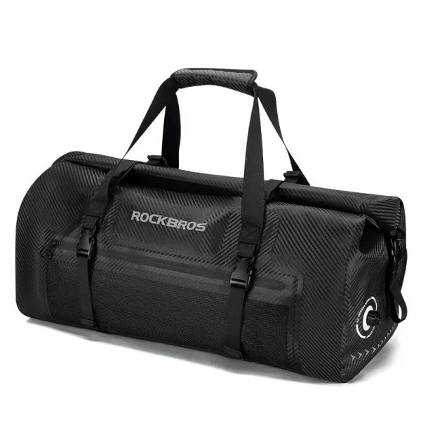 ROCKBROS Motorcycle Rear Tail Bag Saddle Bag Luggage Storage Pannier Waterproof 50L (30140073001)-Black - Image 6