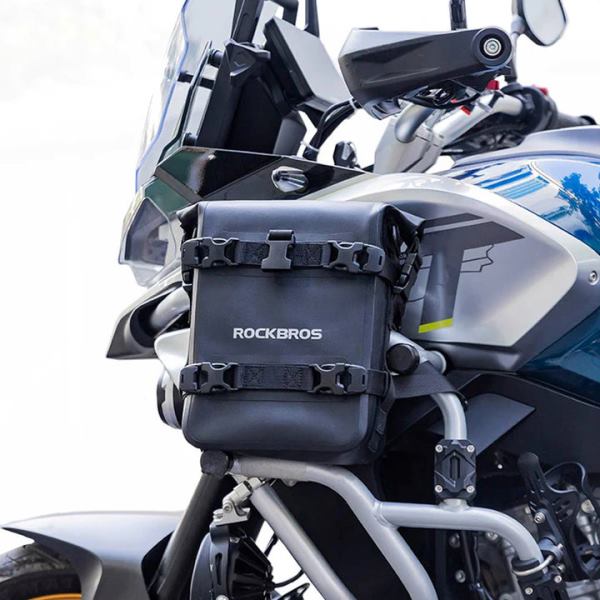 ROCKBROS motorcycle side bag waterproof luggage rack bag 5L Black (Single Unit) (30140035001)-Black - Image 2