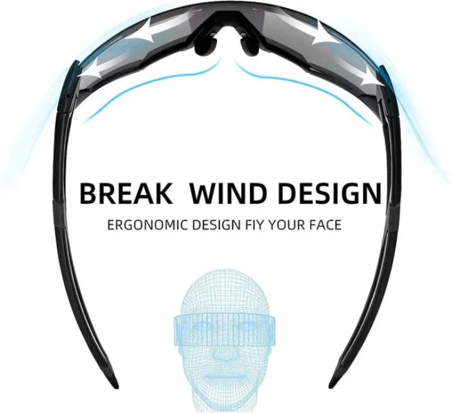 ROCKBROS Photochromic Sunglasses Thicken PC Lenses With UV400 Protection Coating (10139)-Matte Black - Image 5
