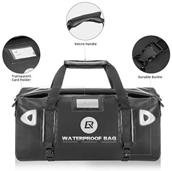 ROCKBROS Waterproof Duffel Bag 60L Motorcycle Travel Dry Duffel Bag Black-AS-005BK - Image 5