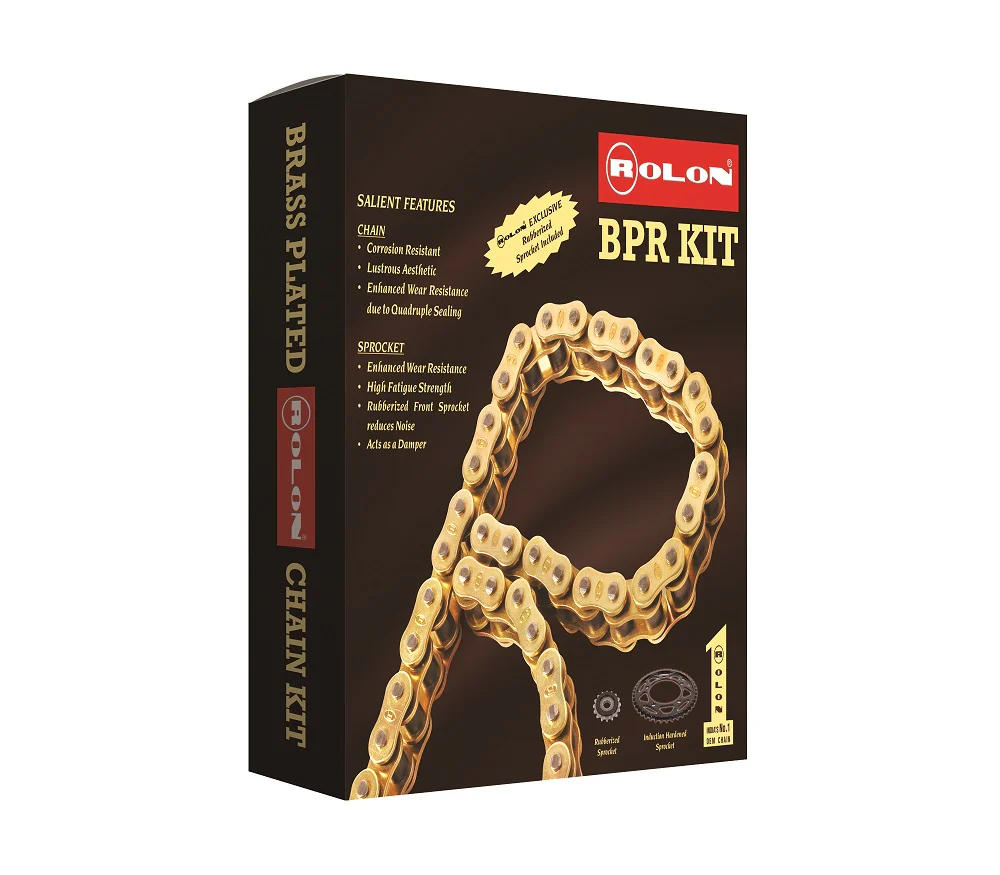 Rolon Brass Chain and Sprocket kit for PULSAR 220CCDTSi/2017 - KIT HPORC 354