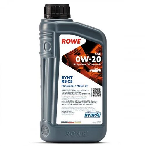 Rowe Engine Oils Hightec Synt RS C5 SAE 0W-20 (1L) - 20379-0010-99