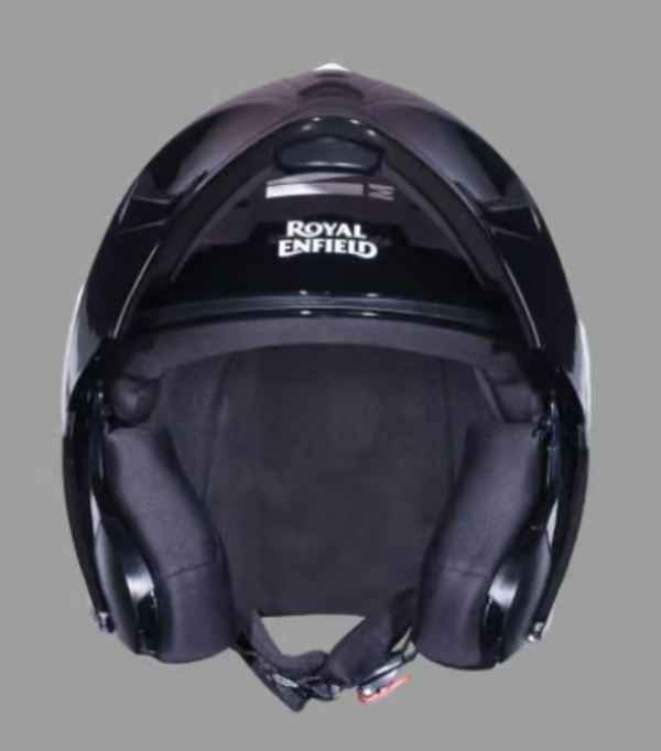 Royal Enfield Adroit modular MLG Gloss Black Helmet - Image 4