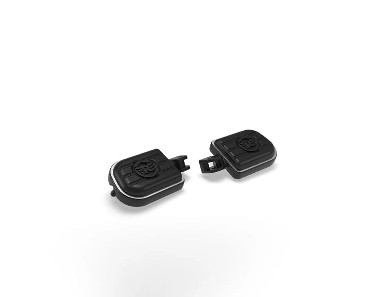 Royal Enfield-Black Deluxe Rider Footpegs For Super Meteor 650-KXA00247