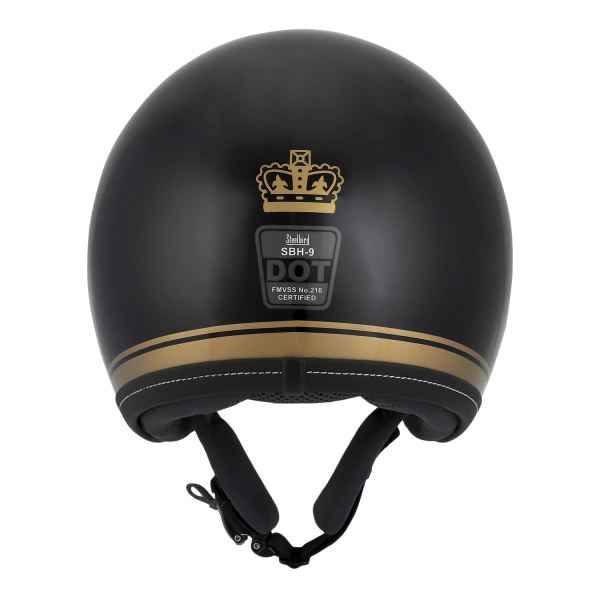 Royal Enfield Chopper Open Face Helmet Black & Gold - Image 4