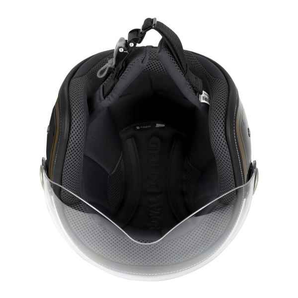 Royal Enfield Chopper Open Face Helmet Black & Gold - Image 7
