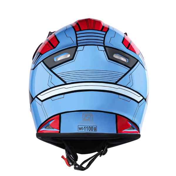 Royal Enfield Chase Full Face MX Yellow GI Blue Helmet-YL 54 - Image 2