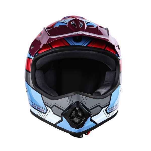 Royal Enfield Chase Full Face MX Yellow GI Blue Helmet-YL 54 - Image 3