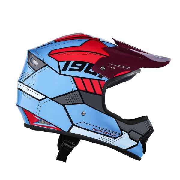 Royal Enfield Chase Full Face MX Yellow GI Blue Helmet-YL 54 - Image 5