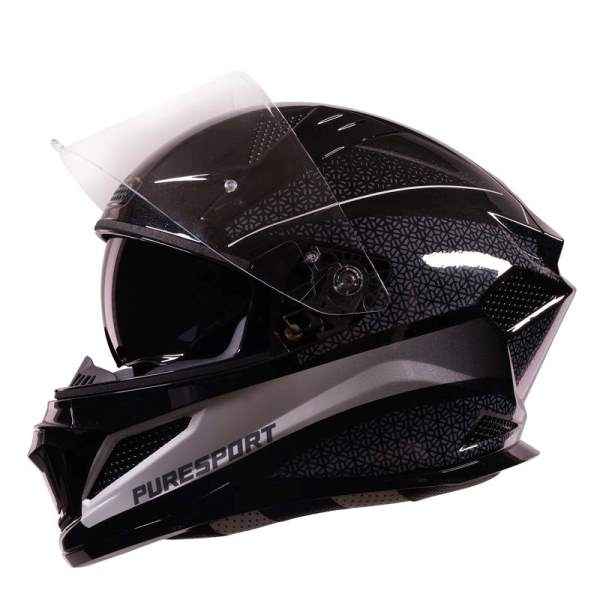 Royal Enfield Crossair Puresport Gradient Full Face Helmet Gloss Grey - Image 9