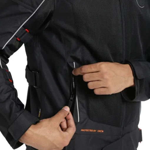 Royal Enfield Explorer V4 Pro Black Riding Jacket - Image 11