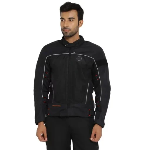 Royal Enfield Explorer V4 Pro Black Riding Jacket - Image 3