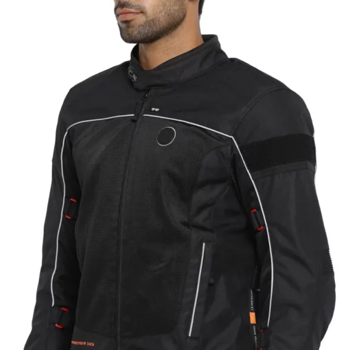 Royal Enfield Explorer V4 Pro Black Riding Jacket - Image 8