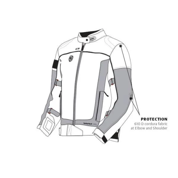 Royal Enfield Explorer V4 Pro Grey Riding Jacket - Image 2