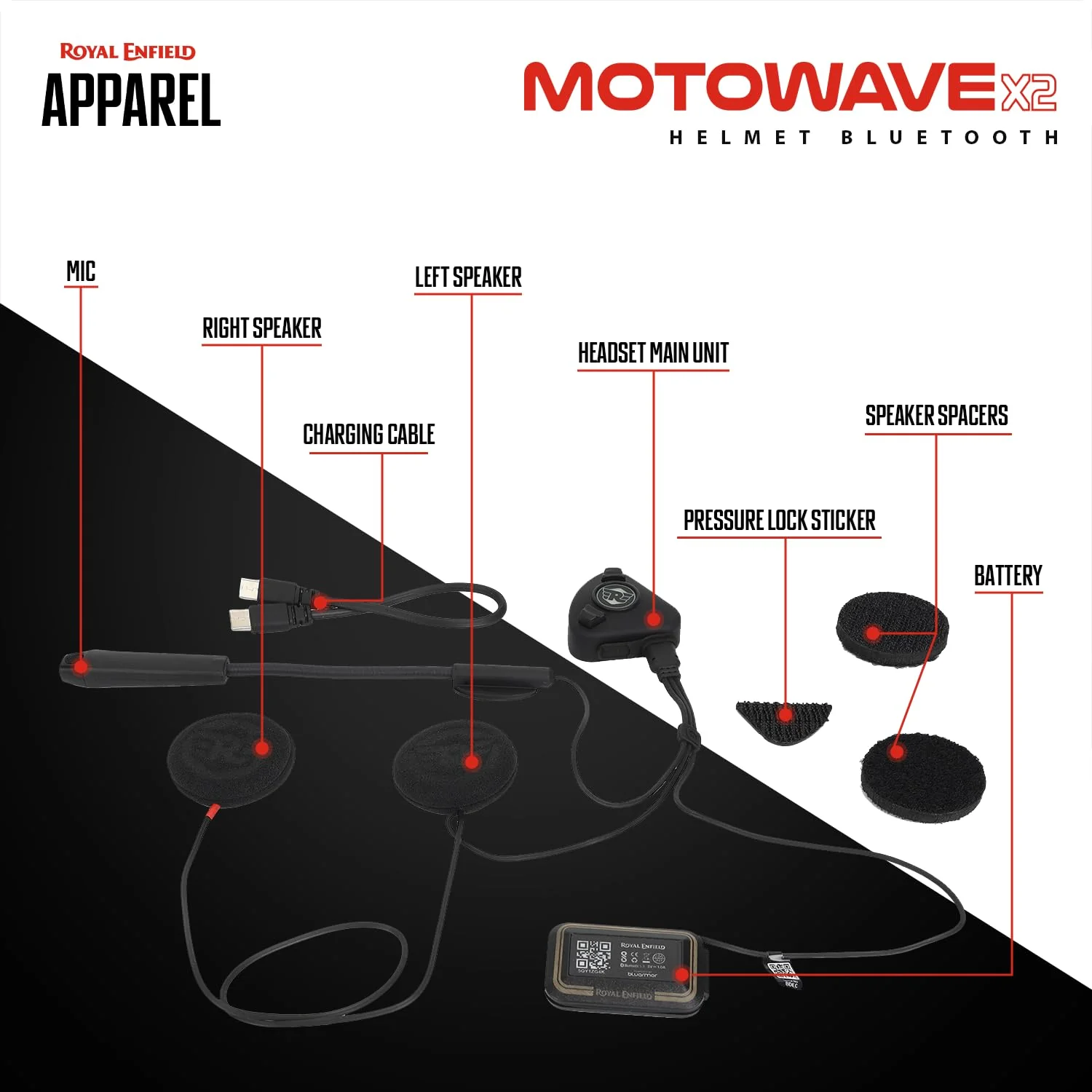 Motowave X2 - Royal Enfield Universal Bluetooth for Helmet - Image 5
