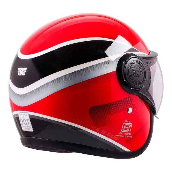 Royal Enfield Jet Open Face Sonic Helmet Red - Image 2