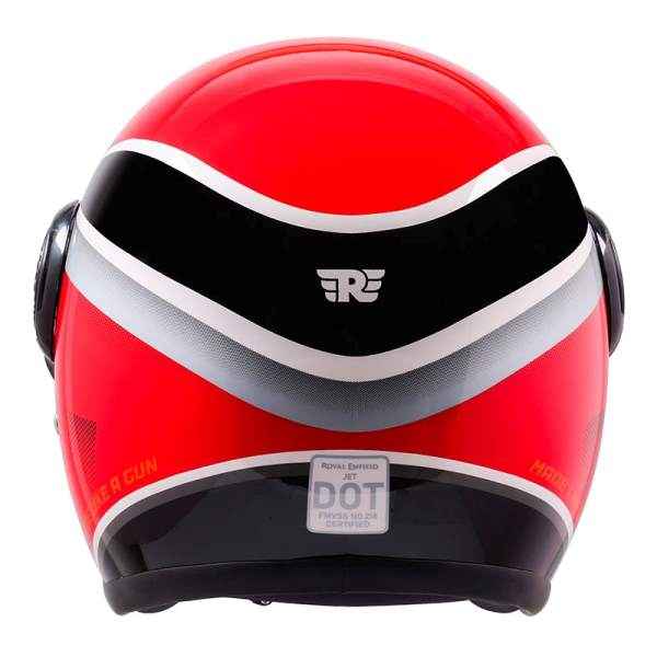 Royal Enfield Jet Open Face Sonic Helmet Red - Image 6