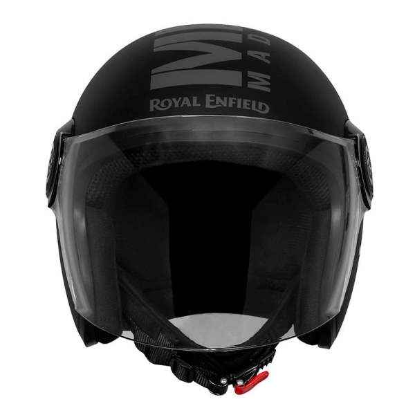 Royal Enfield MLG Copter Face Long Visor Matt Black Helmet - Image 2