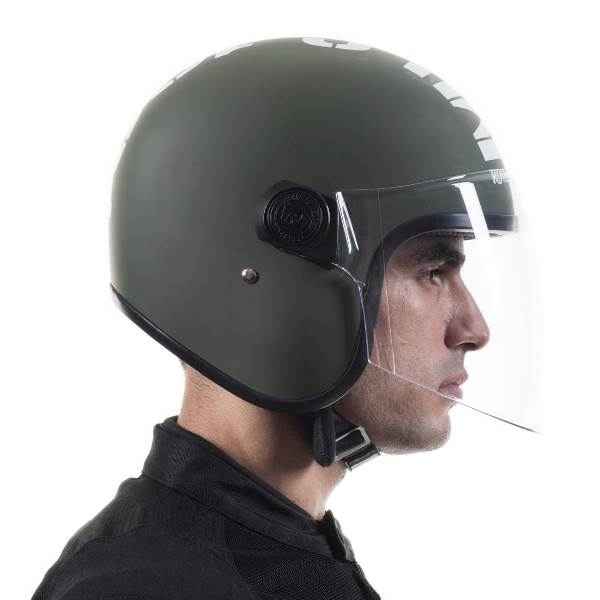 Royal Enfield MLG Copter Face Long Visor Matt Battle Green Helmet - Image 3