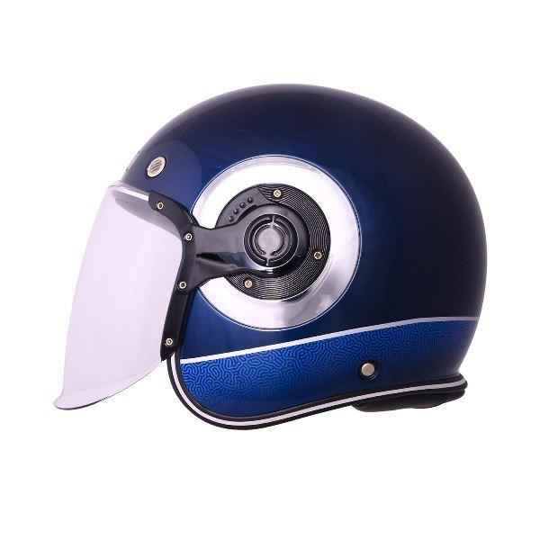 Royal Enfield RJ1 Of Meteor Marine Id Abs Gloss Blue Helmet - Image 4