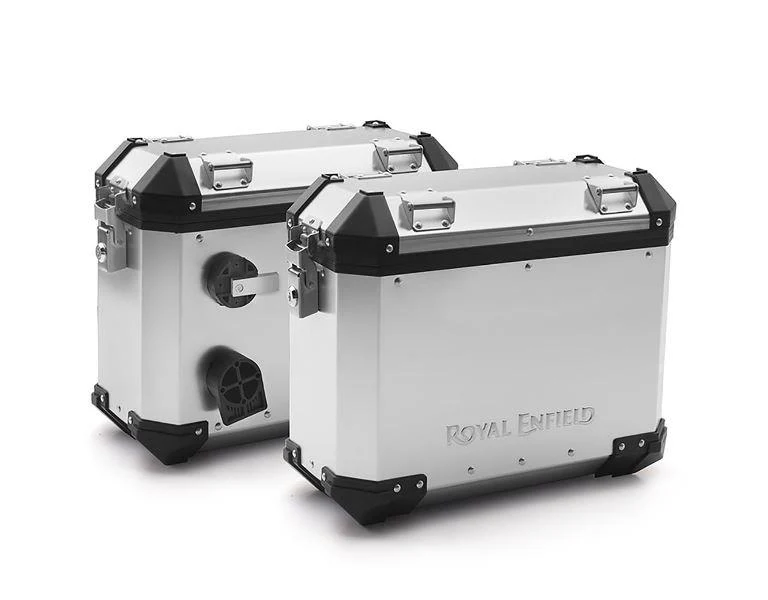 Royal Enfield-Silver Adventure Panniers for Himalayan-1990274