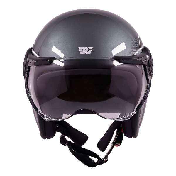 Royal Enfield Jet Open Face Sonic Helmet Grey - Image 7