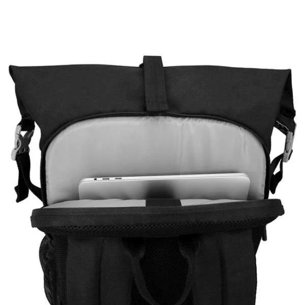 Royal Enfield Thik & Thin Stripes Roll Top Backpack - Grey - Image 2