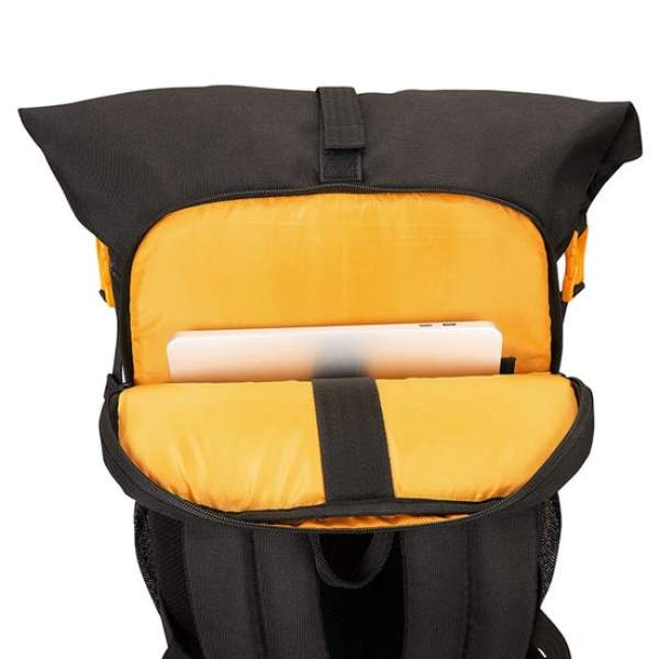 Royal Enfield Thik/Thin Stripes Roll Top Backpack - Yellow - Image 3