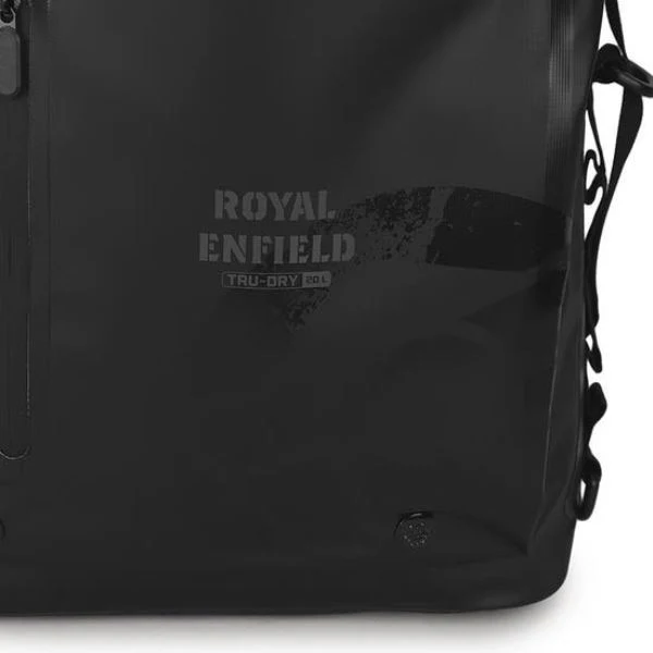 Royal Enfield Tru Dry Waterproof Roll Top Backpack 25L - Black - Image 4