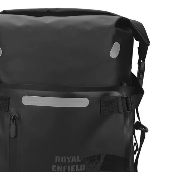 Royal Enfield Tru Dry Waterproof Roll Top Backpack 25L - Black - Image 8