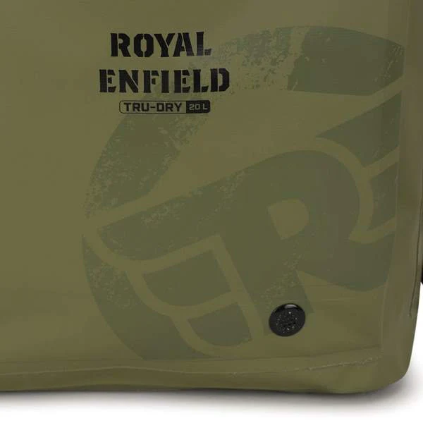 Royal Enfield Tru Dry Waterproof Roll Top Backpack - Green - Image 4