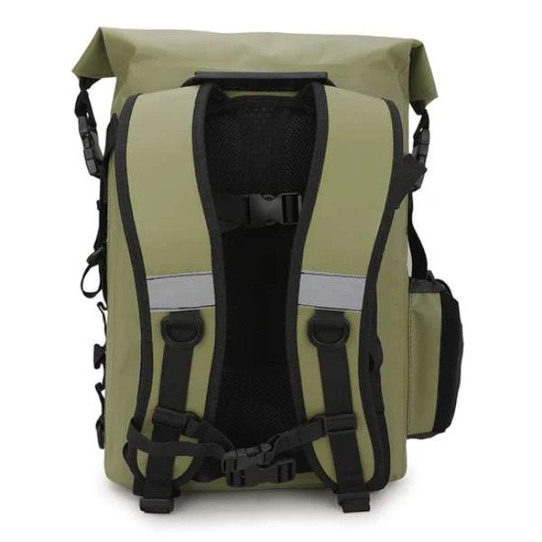 Royal Enfield Tru Dry Waterproof Roll Top Backpack - Green - Image 7