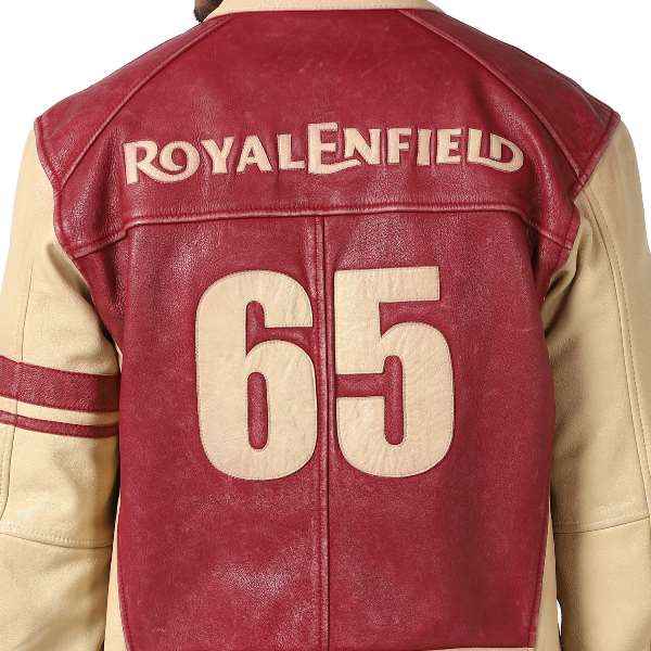 Royal Enfield Airborne Men's Jacket Ecru & Red - Image 10