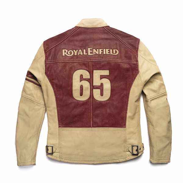 Royal Enfield Airborne Men's Jacket Ecru & Red - Image 5