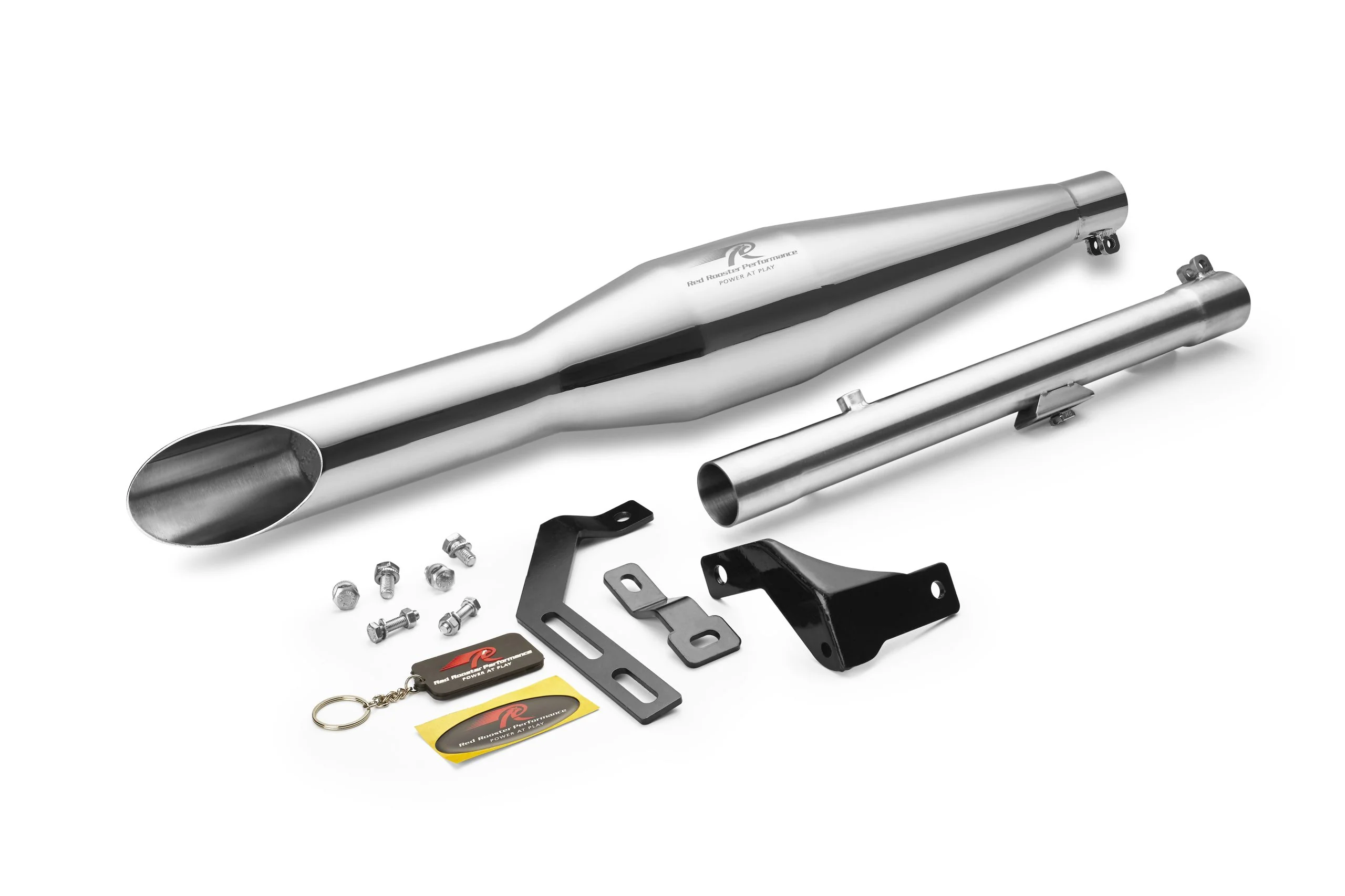 Red Rooster Rumbler Ace–Polish Exhaust for Royal Enfield Classic Reborn 350 (post-2021 model)