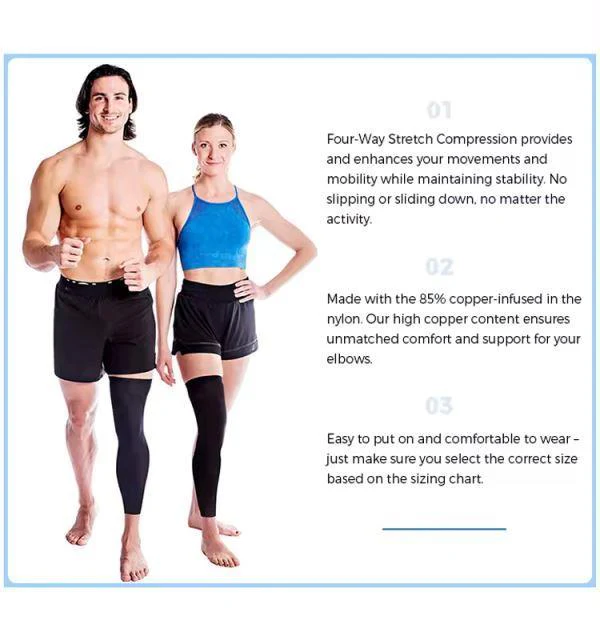 Running & Football Full Leg Compression Sleeve with Knee Brace Support-21200160001 - Image 5