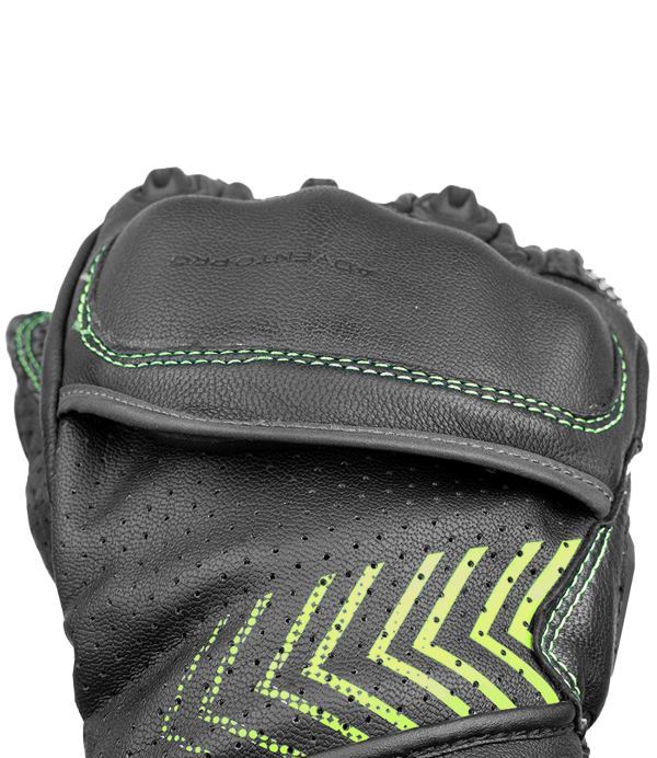 Rynox Advento Pro Gloves - Black Hi-Viz Green - Image 5