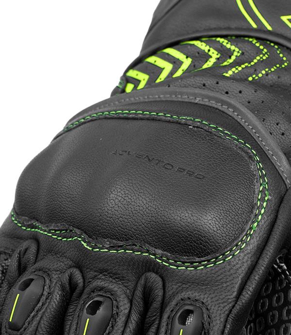 Rynox Advento Pro Gloves - Black Hi-Viz Green - Image 7