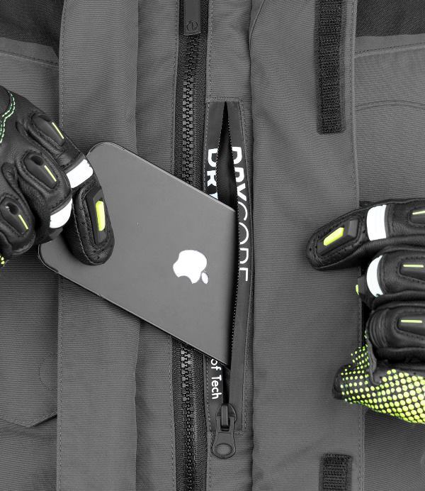 Rynox Advento Pro Jacket - Black Grey - Image 8