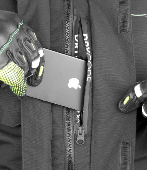 Rynox Advento Pro Jacket - Black Hi-viz green - Image 7