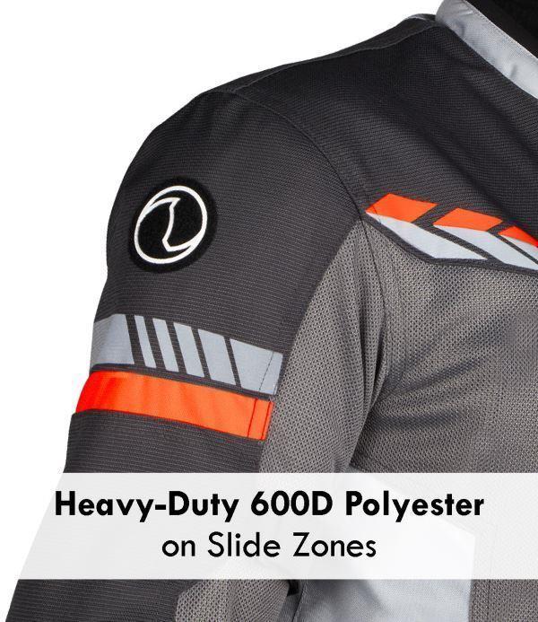 Rynox-Air Gt 4 Jacket CE-Certified Class A (Grey Hi-Viz Orange) - Image 4