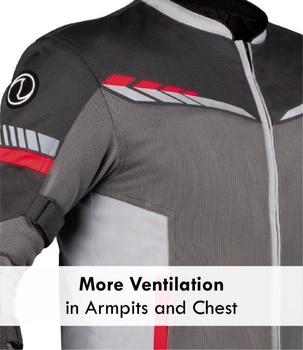 Rynox-Air Gt 4 Jacket CE-Certified Class A (Grey/Red) - Image 6
