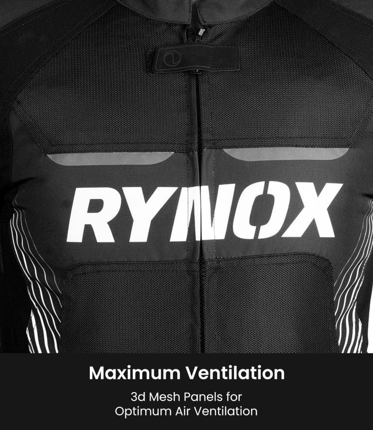 Rynox Apex Evo Jacket - CE Certified Class AA-Black White - Image 10